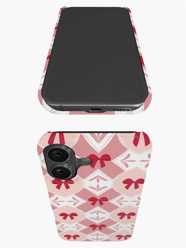 Thumbnail 3 of 4, iPhone Case, Cute Red Ribbon Bow Seamless Pattern designed and sold by SbRandomLab.