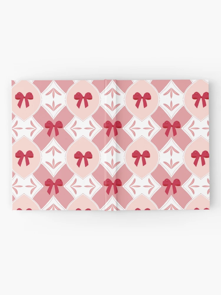 Thumbnail 2 of 3, Journal, Cute Red Ribbon Bow Seamless Pattern  designed and sold by SbRandomLab.