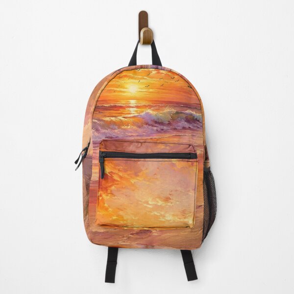 Item preview, Golden Hour Coastal Beach Sunset Seascape Art Print designed and sold by Joey Santiago.