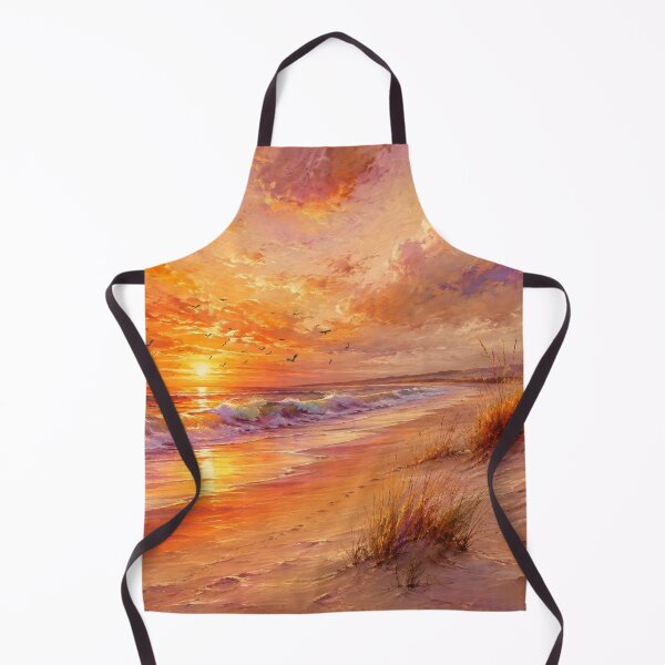 Item preview, Golden Hour Coastal Beach Sunset Seascape Art Print designed and sold by Joey Santiago.