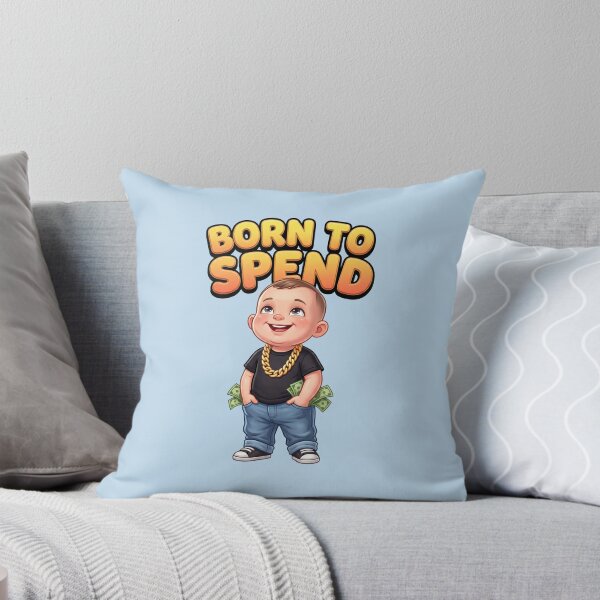 Item preview, Born to Spend Funny Money Lover Cartoon Baby – Cash Lifestyle Humor Design 2 designed and sold by WordPlayStudio.
