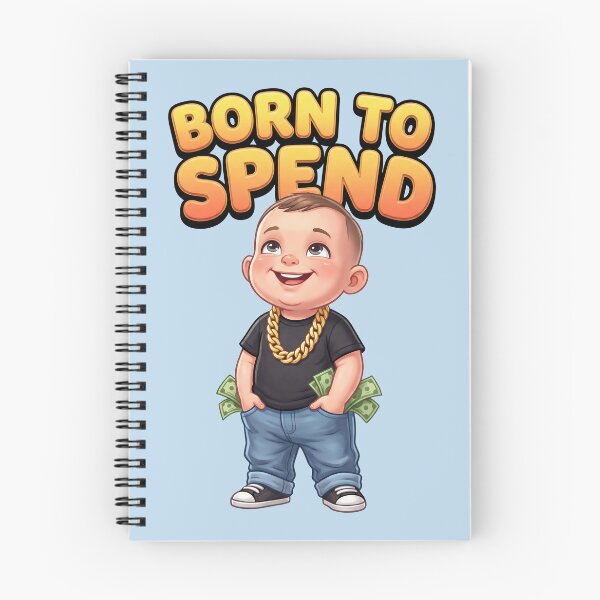 Item preview, Born to Spend Funny Money Lover Cartoon Baby – Cash Lifestyle Humor Design 2 designed and sold by WordPlayStudio.