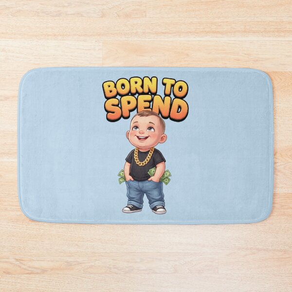 Item preview, Born to Spend Funny Money Lover Cartoon Baby – Cash Lifestyle Humor Design 2 designed and sold by WordPlayStudio.