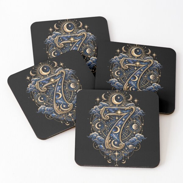 Item preview, Cosmic Sacred Seven Mystical Numerology Design designed and sold by NovaMoodCo.