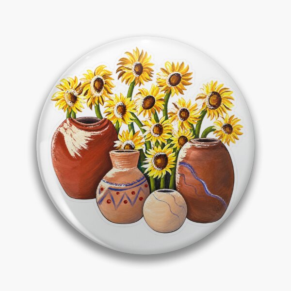 Item preview, Sunflowers & Terracotta Pots – Original Hand-Painted Floral Art designed and sold by Annesshop0207.