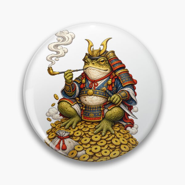 Item preview, The Warrior Toad God and Master of Gold | Japanese Ukiyo-e Frog Art designed and sold by Substance_life.