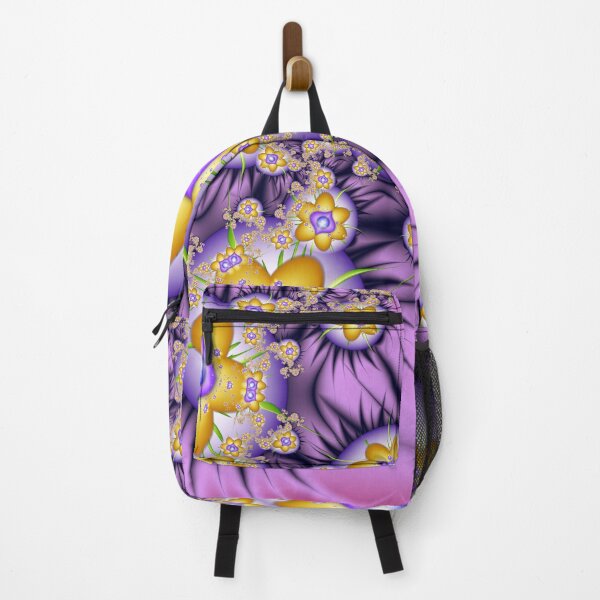Item preview, Fractal Gold Floral Orbs Purple Art designed and sold by pinkal.