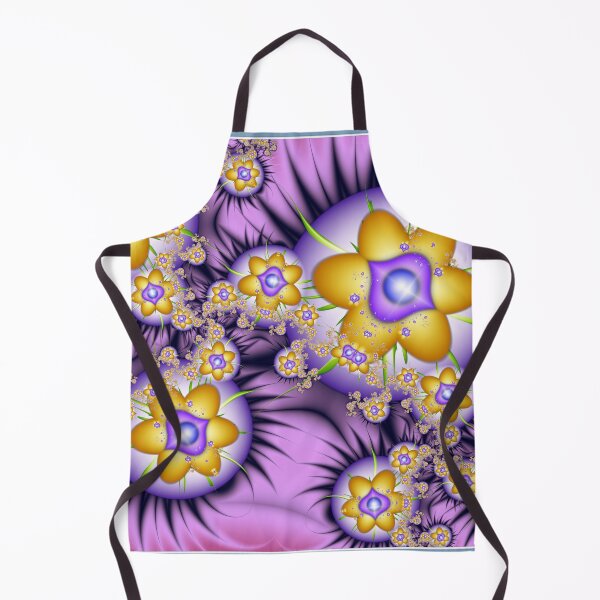 Artikelvorschau, Fraktale goldene florale Kugeln lila Kunst entworfen und verkauft von pinkal.