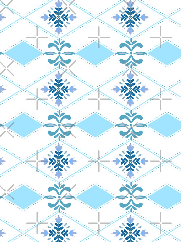 Thumbnail 4 of 4, iPhone Case, Blue Geometric Tile Seamless Pattern designed and sold by SbRandomLab.