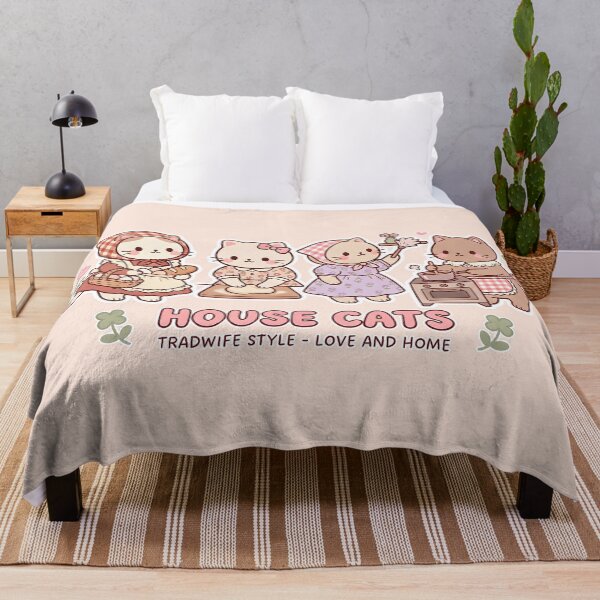 Item preview, House Cats: Tradwife Style - Love and Home - Kawaii Cottagecore House Cats Banner designed and sold by CuteKats.