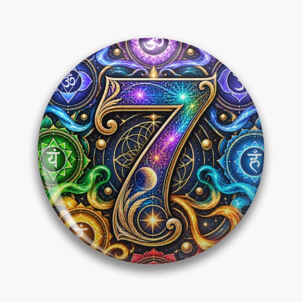 Item preview, Seven Chakra Energy Spiritual Numerology Design designed and sold by NovaMoodCo.
