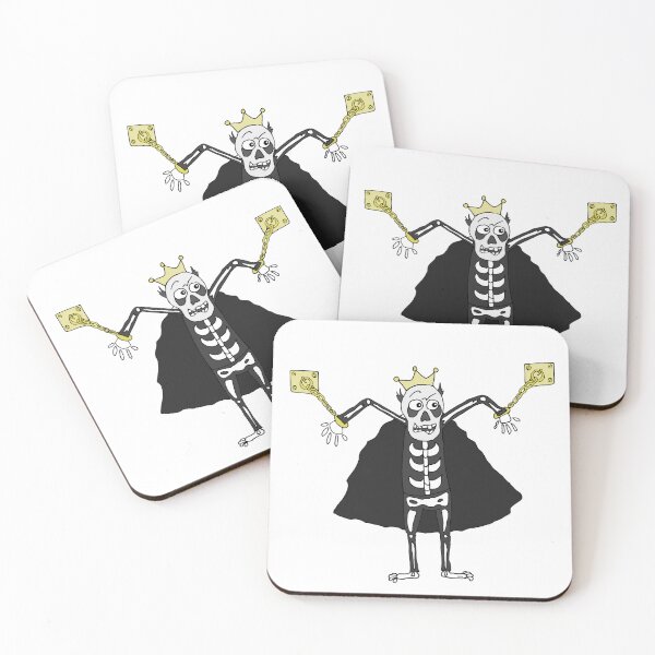 Item preview, Funny Skeleton King Sticker | Chained Skeleton Meme & Funny Halloween Decal designed and sold by MyxaART.