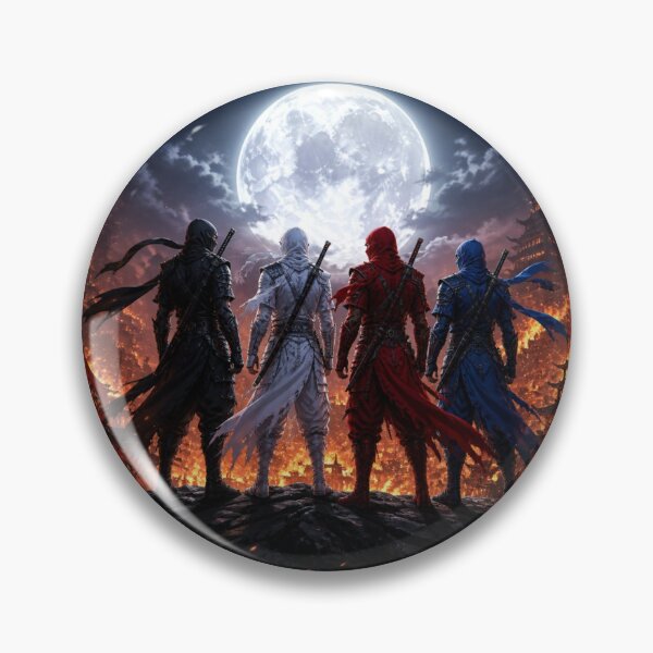 Item preview, Four Elemental Ninja Warriors at Temple designed and sold by DWolf04.