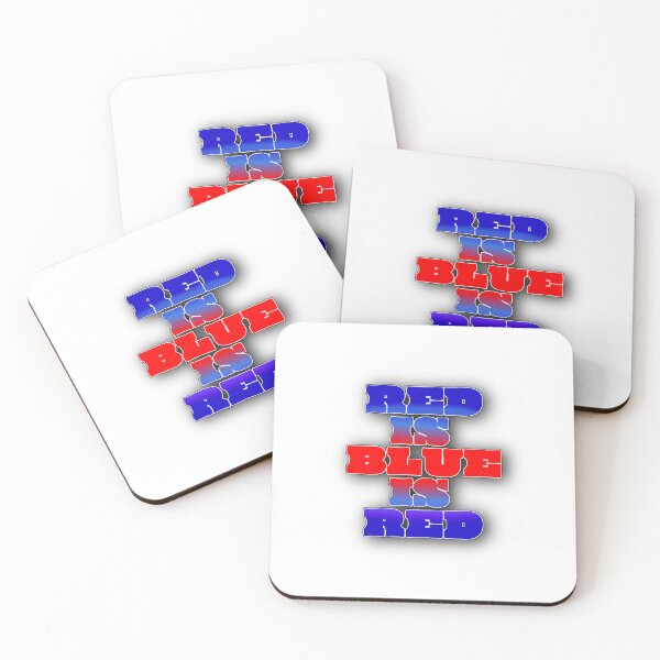 Item preview, Red Is Blue Is Red – Optical Illusion Typography Design designed and sold by Cabrasco.