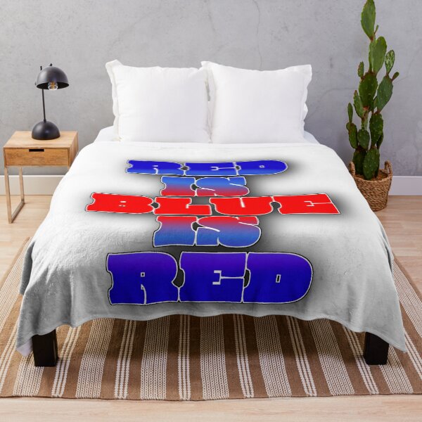 Item preview, Red Is Blue Is Red – Optical Illusion Typography Design designed and sold by Cabrasco.