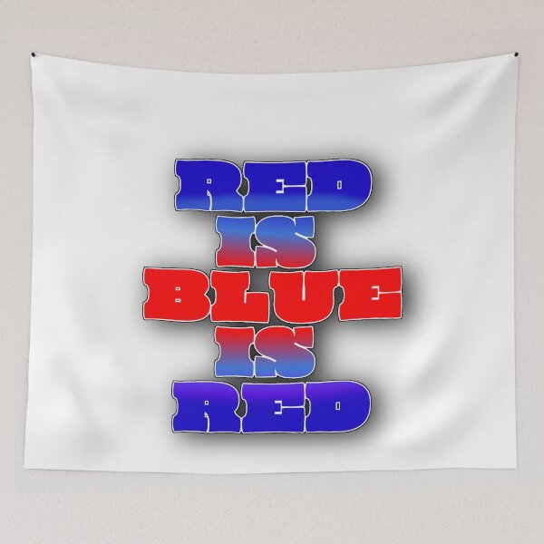 Item preview, Red Is Blue Is Red – Optical Illusion Typography Design designed and sold by Cabrasco.