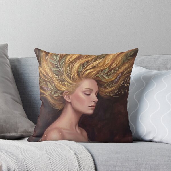 Item preview, Virgo season harvest maiden golden constellation art designed and sold by Osmose-Studio ⭐⭐⭐⭐⭐.