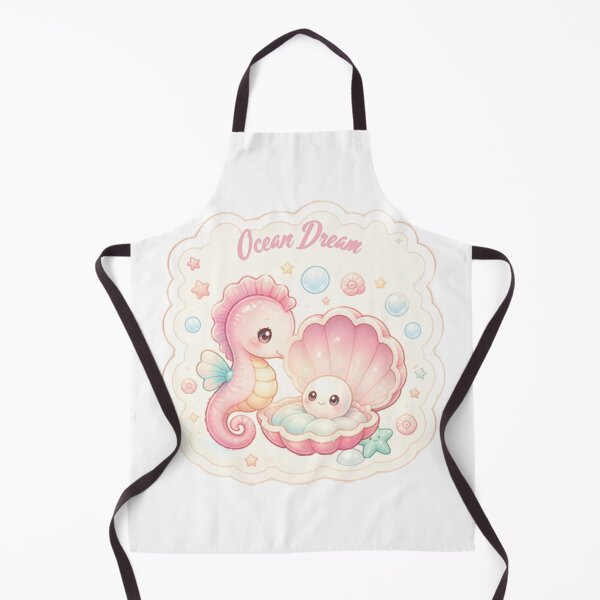 Item preview, Ocean Dream Pastel Seahorse and Pearl Shell designed and sold by inkaylindesign.