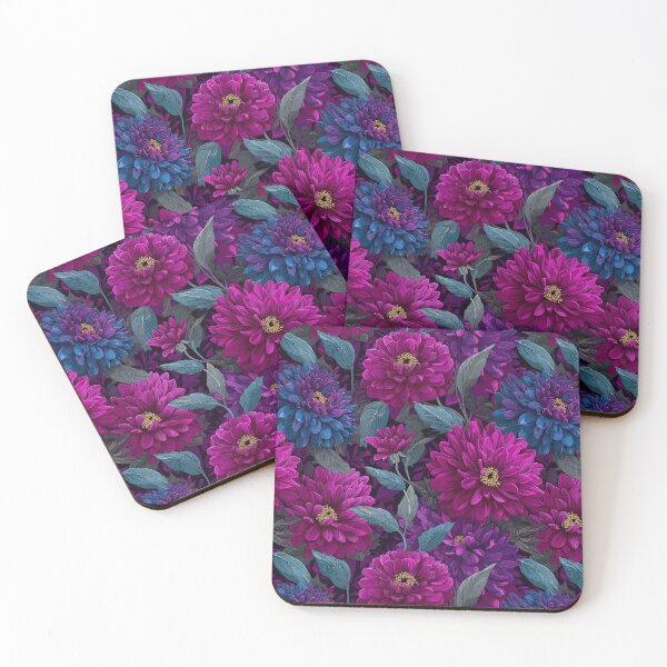 Item preview, Flourishing Zinnia Floral  - Retro Flower Floral - Housewarming Gifts designed and sold by RoyalStarsPatts.