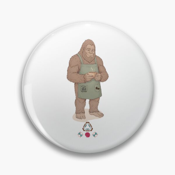 Item preview, Cute Bigfoot Barista Drinking Coffee Sasquatch Lover Gift T-Shirt designed and sold by Whimsy Trail Co.