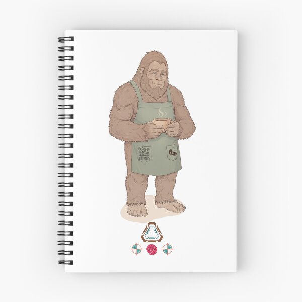 Item preview, Cute Bigfoot Barista Drinking Coffee Sasquatch Lover Gift T-Shirt designed and sold by Whimsy Trail Co.