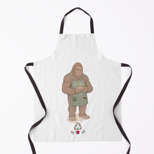 Item preview, Cute Bigfoot Barista Drinking Coffee Sasquatch Lover Gift T-Shirt designed and sold by Whimsy Trail Co.