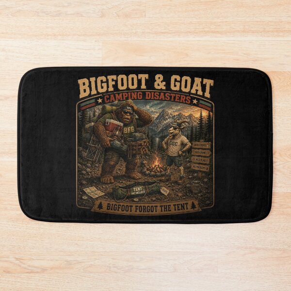 Item preview, Bigfoot And Goat Camping Disasters Bigfoot Forgot The Tent Vintage Camping Shirt designed and sold by NicheBloom.