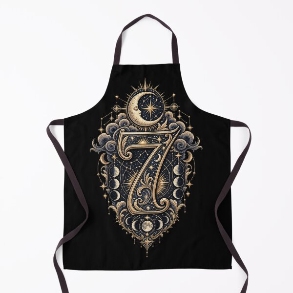 Item preview, Moonlit Seven Vintage Mystical Numerology Art designed and sold by NovaMoodCo.