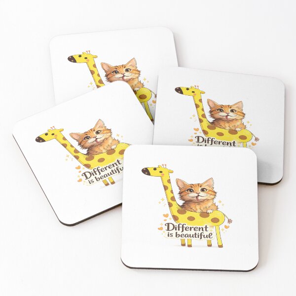 Item preview, Giraffe and Kitten designed and sold by Mother Daughter Drawings .