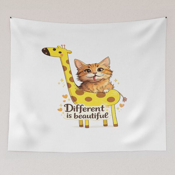 Item preview, Giraffe and Kitten designed and sold by Mother Daughter Drawings .