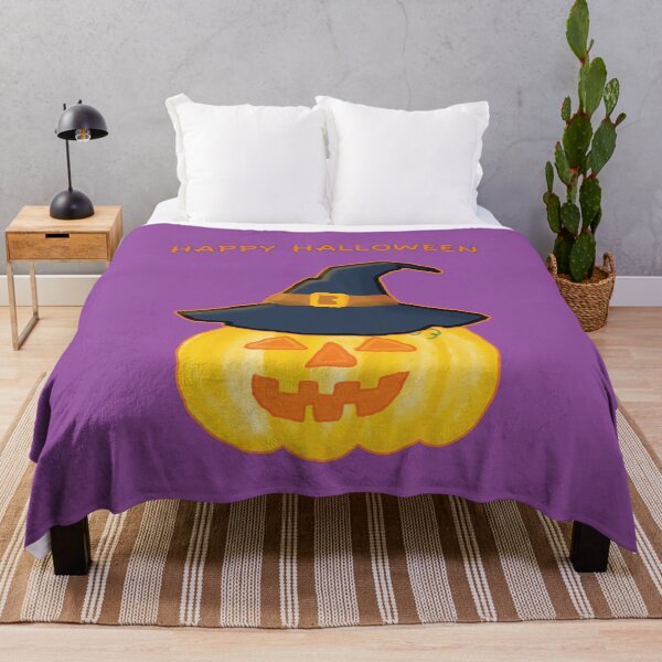 Item preview, Jack-o'-Lantern Wearing Wizard Hat on Halloween designed and sold by studiodrchicken.