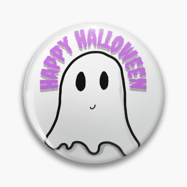 Item preview, Happy Halloween Ghost Purple designed and sold by MarginaliaMagic.