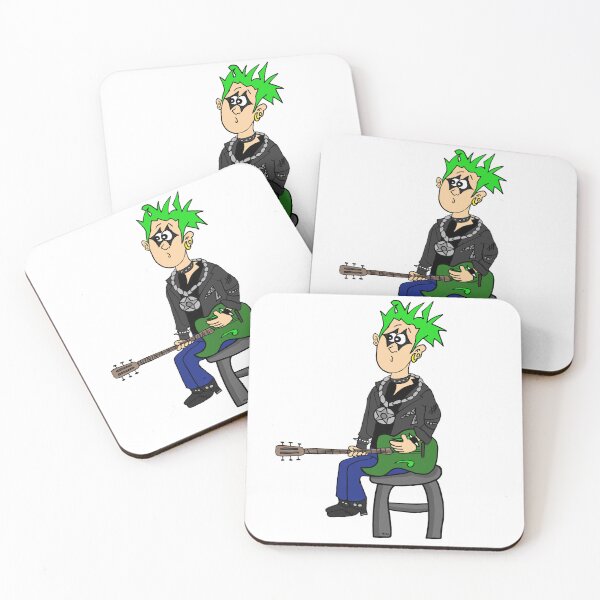 Item preview, Funny Guitar Meme Sticker | Introvert Rockstar Cartoon & Punk Music Humor Decal designed and sold by MyxaART.