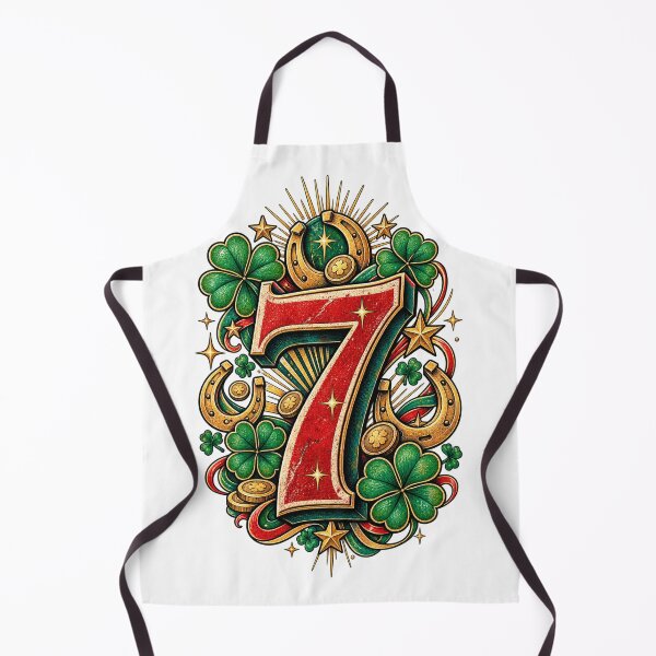 Item preview, Lucky Seven Retro Vintage Numerology Design designed and sold by NovaMoodCo.
