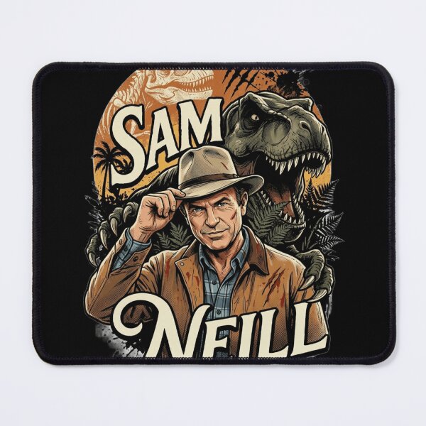 Item preview, Sam Neill Dinosaur Adventure Vintage Retro T-Shirt Design designed and sold by Eddy048.