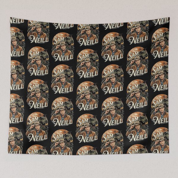 Item preview, Sam Neill Dinosaur Adventure Vintage Retro T-Shirt Design designed and sold by Eddy048.