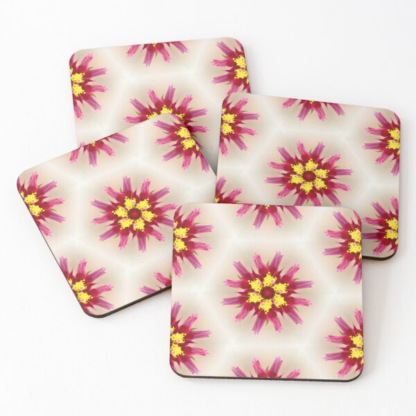 Item preview, Pink Floral Star Pattern designed and sold by SilentBloomLab.
