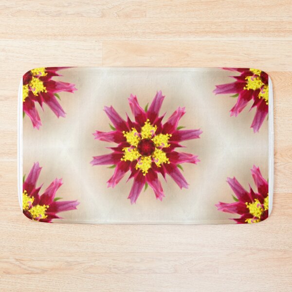 Item preview, Pink Floral Star Pattern designed and sold by SilentBloomLab.