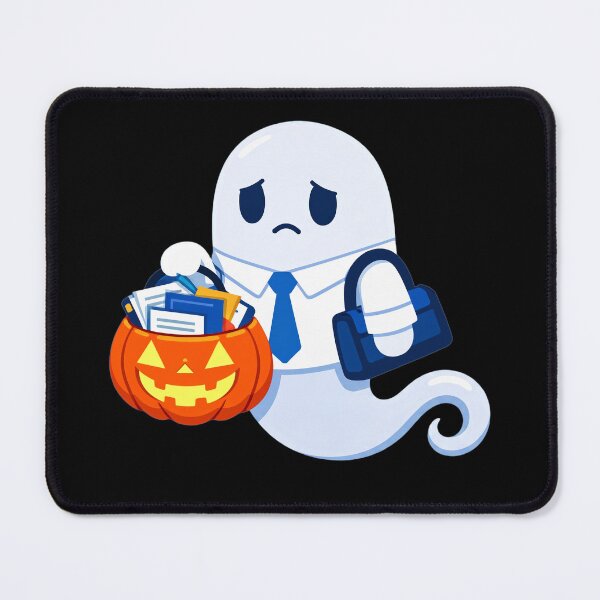 Item preview, Halloween Ghost Office Worker - Too Tired to Boo designed and sold by Cherie-verse.