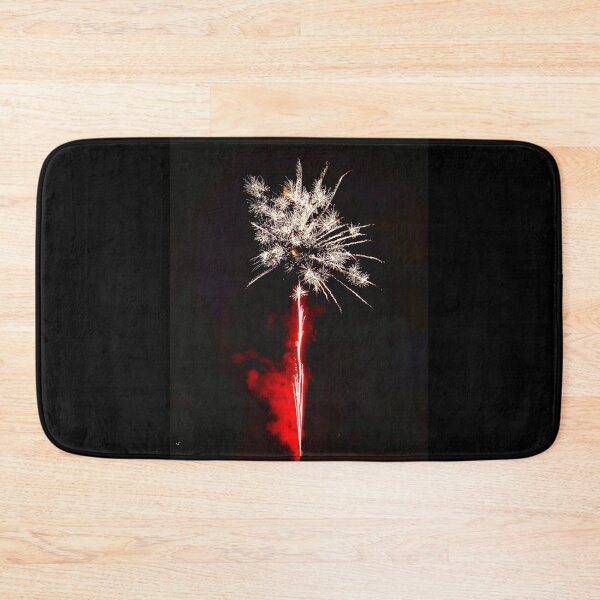 Item preview, Bursting Firework Bouquet Above Glowing Red Smoke designed and sold by BlueRidgeBazaar.