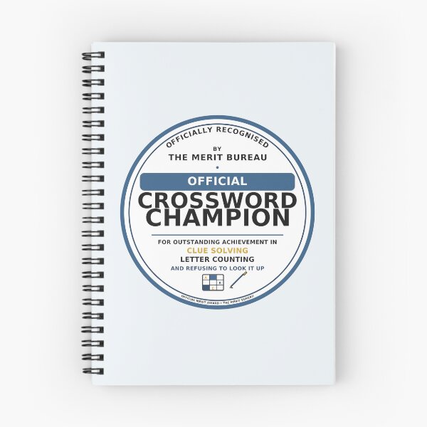 Item preview, Crossword Lover Gift | Official Crossword Champion Award designed and sold by TheMeritBureau.
