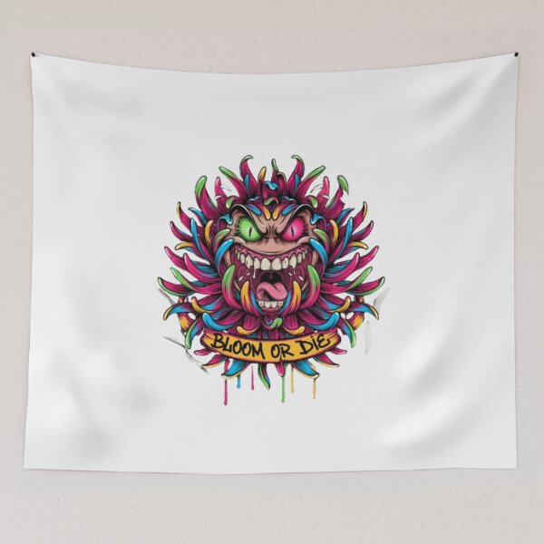 Item preview, Bloom Or Die Colorful Flower Monster designed and sold by TeeDesignMaster.
