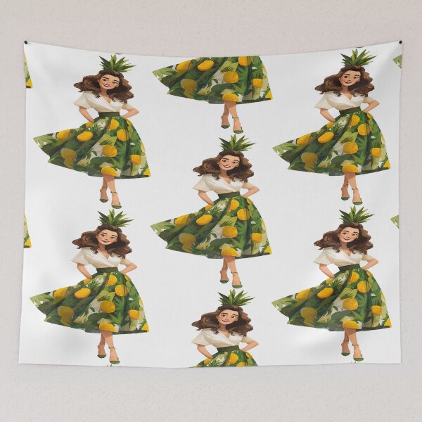 Item preview, 1950s Bold Lady Pineapple Dress Design designed and sold by RichardRags.