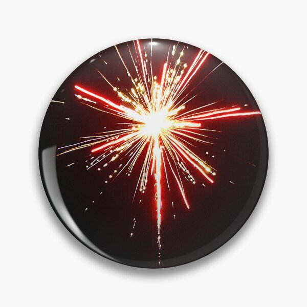 Item preview, Blazing Red and White Firework Star in the Night designed and sold by BlueRidgeBazaar.