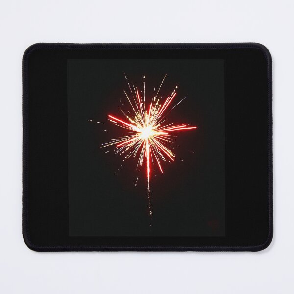 Item preview, Blazing Red and White Firework Star in the Night designed and sold by BlueRidgeBazaar.