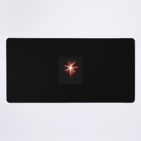 Item preview, Blazing Red and White Firework Star in the Night designed and sold by BlueRidgeBazaar.