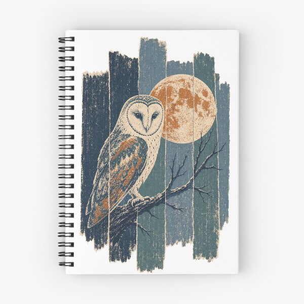 Item preview, Barn Owl under the Full Moon Dark Cottagecore designed and sold by VisualArtsOasis.