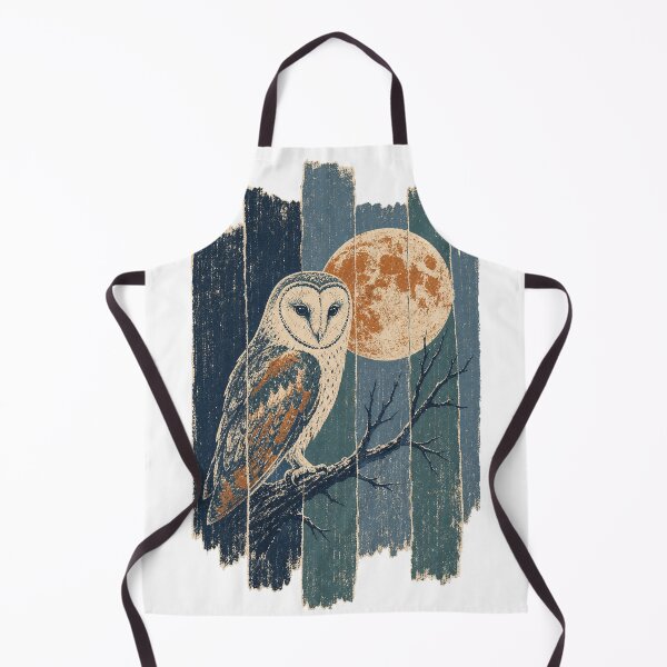 Item preview, Barn Owl under the Full Moon Dark Cottagecore designed and sold by VisualArtsOasis.