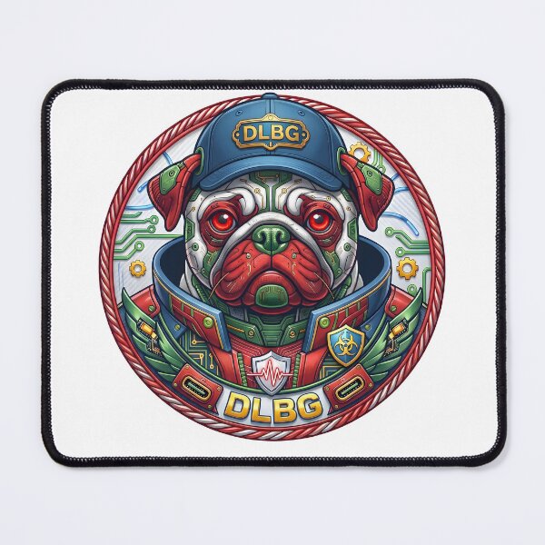 Item preview, Cyberpunk Pug Badge - Techno Beast Vibrant Edition by DLBG designed and sold by DLBG-STORE.