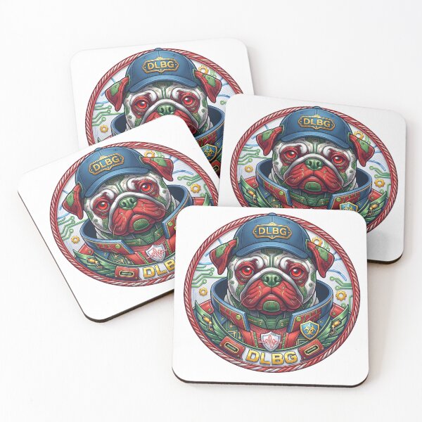 Item preview, Cyberpunk Pug Badge - Techno Beast Vibrant Edition by DLBG designed and sold by DLBG-STORE.